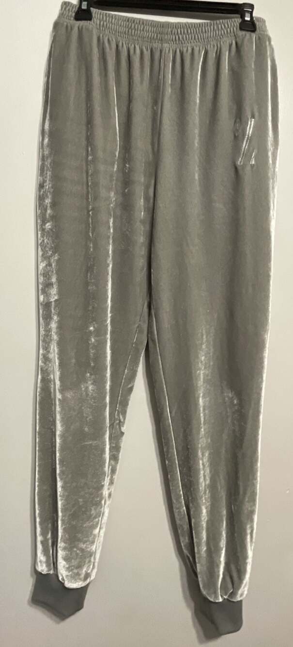 Daya by Zendaya Velour Retro Grey Velvet Joggers Size S